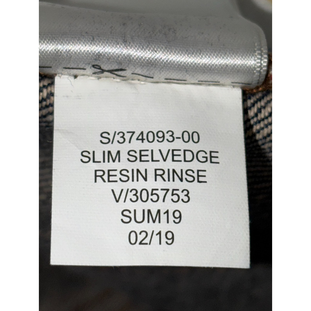 GAP 1969 Japanese Slim Selvedge Jeans 36x34 Vintage Rinse Straight - Picture 9 of 9